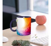 EMCLKS Mug en céramique, 330ml, tasse à thé, tasse cafe, tasse drole, cadeau drole, cadeau homme, mug cafe, Sports, Gymnastique Corps de fille Gymnaste Portrait Formes géométriques numériques col