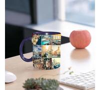 EMCLKS Mug en céramique, 330ml, tasse à thé, tasse cafe, tasse drole, cadeau drole, cadeau homme, mug cafe, Masques pour le Carnaval de Venise, gondoles de style baroque, fleuve, monuments italie