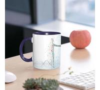 EMCLKS Mug en céramique, 330ml, tasse à thé, tasse cafe, tasse drole, cadeau drole, cadeau homme, mug cafe, Anatomie humaine, corps moléculaire psychédélique numérique issu de l'ADN humain généti