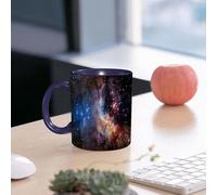 EMCLKS Mug en céramique, 330ml, tasse à thé, tasse cafe, tasse drole, cadeau drole, cadeau homme, mug cafe, Une connexion divine entre les pléjadies et le voile de brume - Éléments de cette image