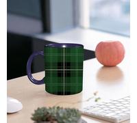 EMCLKS Mug en céramique, 330ml, tasse à thé, tasse cafe, tasse drole, cadeau drole, cadeau homme, mug cafe, Motif vectoriel sans couture de bûcheron. Fond tendance style hipster. Motif tartan et