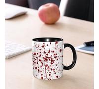 EMCLKS Mug en céramique, 330ml, tasse à thé, tasse cafe, tasse drole, cadeau drole, cadeau homme, mug cafe, Ensemble sanglant, éclaboussures de sang, style grunge, taches de sang, horreur, zombie