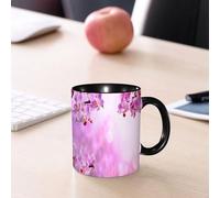 EMCLKS Mug en céramique, 330ml, tasse à thé, tasse cafe, tasse drole, cadeau drole, cadeau homme, mug cafe, Décoration de spa, pétales d'orchidées sauvages dans un bouquet monochrome