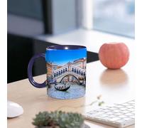 EMCLKS Mug en céramique, 330ml, tasse à thé, tasse cafe, tasse drole, cadeau drole, cadeau homme, mug cafe, Le pont du Rialto et le Grand Canal à Venise, en Italie