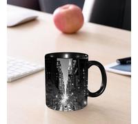 EMCLKS Mug en céramique, 330ml, tasse à thé, tasse cafe, tasse drole, cadeau drole, cadeau homme, mug cafe, New York, Chrysler Building, paysage urbain en noir et blanc, scène de rue, scène de nu