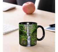 EMCLKS Mug en céramique, 330ml, tasse à thé, tasse cafe, tasse drole, cadeau drole, cadeau homme, mug cafe, Ensemble s, Chutes de Fondcombe, cascade de Multnomah, Oregon, avec chemin des elfes s
