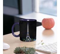 EMCLKS Mug en céramique, 330ml, tasse à thé, tasse cafe, tasse drole, cadeau drole, cadeau homme, mug cafe, Tour Eiffel de Paris, paysage antique, monuments français, thème photo vintage