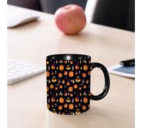 EMCLKS Mug en céramique, 330ml, tasse à thé, tasse cafe, tasse drole, cadeau drole, cadeau homme, mug cafe, Halloween est une joyeuse fête des mauvais esprits. On distribue beaucoup de friandises