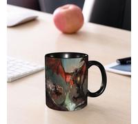 EMCLKS Mug en céramique, 330ml, tasse à thé, tasse cafe, tasse drole, cadeau drole, cadeau homme, mug cafe, Dragon, l'affrontement à mort entre deux dragons maléfiques jumeaux