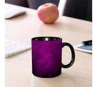 EMCLKS Mug en céramique, 330ml, tasse à thé, tasse cafe, tasse drole, cadeau drole, cadeau homme, mug cafe, Carrés violets abstraits dans une palette de couleurs délavées