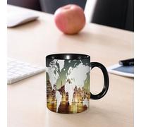 EMCLKS Mug en céramique, 330ml, tasse à thé, tasse cafe, tasse drole, cadeau drole, cadeau homme, mug cafe, carte, carte du monde, géographie mondiale,nationalisation