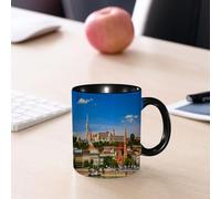 EMCLKS Mug en céramique, 330ml, tasse à thé, tasse cafe, tasse drole, cadeau drole, cadeau homme, mug cafe, Décoration Wanderlust, Budapest, Hongrie, Extérieur, Europe, Architecture de dôme, Monu