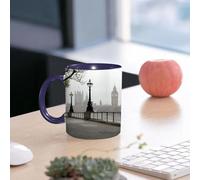 EMCLKS Mug en céramique, 330ml, tasse à thé, tasse cafe, tasse drole, cadeau drole, cadeau homme, mug cafe, Vue de Big Ben et du Parlement dans le brouillard