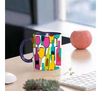 EMCLKS Mug en céramique, 330ml, tasse à thé, tasse cafe, tasse drole, cadeau drole, cadeau homme, mug cafe, Concept pour une carte de bar, des boissons alcoolisées pour les fêtes, une carte des v