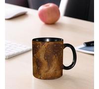 EMCLKS Mug en céramique, 330ml, tasse à thé, tasse cafe, tasse drole, cadeau drole, cadeau homme, mug cafe, Carte du monde vintage rétro océan et montagnes