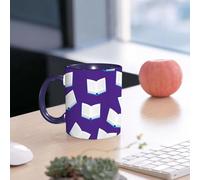 EMCLKS Mug en céramique, 330ml, tasse à thé, tasse cafe, tasse drole, cadeau drole, cadeau homme, mug cafe, Motif de fond sans couture, design plat, concept de livres. Illustration vectorielle.