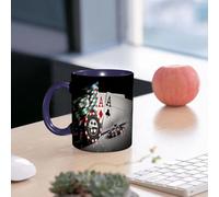EMCLKS Mug en céramique, 330ml, tasse à thé, tasse cafe, tasse drole, cadeau drole, cadeau homme, mug cafe, Décorations de tournoi de poker, jetons de jeu et paires de cartes Aces Casino Wager