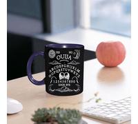 EMCLKS Mug en céramique, 330ml, tasse à thé, tasse cafe, tasse drole, cadeau drole, cadeau homme, mug cafe, Squelette, soleil et lune, mystère, éléments obscurs, planche Ouija