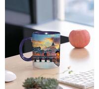EMCLKS Mug en céramique, 330ml, tasse à thé, tasse cafe, tasse drole, cadeau drole, cadeau homme, mug cafe, La basilique Saint-Pierre de Rome, en Italie, au coucher du soleil. Paysage de voyage e