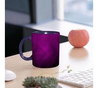 EMCLKS Mug en céramique, 330ml, tasse à thé, tasse cafe, tasse drole, cadeau drole, cadeau homme, mug cafe, Carrés violets abstraits dans une palette de couleurs délavées
