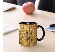 EMCLKS Mug en céramique, 330ml, tasse à thé, tasse cafe, tasse drole, cadeau drole, cadeau homme, mug cafe, Marocain, portes principales du palais royal de Marrakech, Maroc, voyage