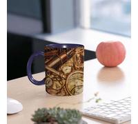 EMCLKS Mug en céramique, 330ml, tasse à thé, tasse cafe, tasse drole, cadeau drole, cadeau homme, mug cafe, Lunettes de pirate vintage, boussole, télescope