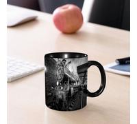 EMCLKS Mug en céramique, 330ml, tasse à thé, tasse cafe, tasse drole, cadeau drole, cadeau homme, mug cafe, Images magiques en noir et blanc du train de Poudlard