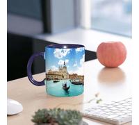 EMCLKS Mug en céramique, 330ml, tasse à thé, tasse cafe, tasse drole, cadeau drole, cadeau homme, mug cafe, Venise, Basilique Santa Maria della Salute par le Grand