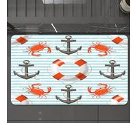 EMCLKS Tapis de Bain Antiderapant, Tapis Salle de Bain en Microfibre Douce, Tapis de Bain Absorbant, Lavable,Impression d'art Graphique de diverses Gouttes de Pluie Fortes, Grandes et Petit,60x90 cm
