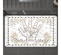 EMCLKS Tapis de Bain Antiderapant, Tapis Salle de Bain en Microfibre Douce, Tapis de Bain Absorbant, Lavable,Art de la chiromancie, Main de chiromancie, Art Mural de chiromancie, chiromanci,60x90 cm