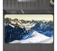 EMCLKS Tapis de Bain Antiderapant, Tapis Salle de Bain en Microfibre Douce, Tapis de Bain Absorbant, Lavable,Mont Blanc Chamonix Alpes françaises France Europe Touristes Escalade Montagne,60x90 cm