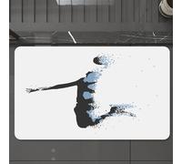 EMCLKS Tapis de Bain Antiderapant, Tapis Salle de Bain en Microfibre Douce, Tapis de Bain Absorbant, Lavable,Volleyball - Actualités thématiques, profils des Joueurs de Volley-Ball, activit,60x90 cm