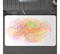 EMCLKS Tapis de Bain Antiderapant, Tapis Salle de Bain en Microfibre Douce, Tapis de Bain Absorbant, Lavable,Géométrie sacrée, arrière-Plan Abstrait. Alchimie, Religion, philosophie, Spirit,60x90 cm