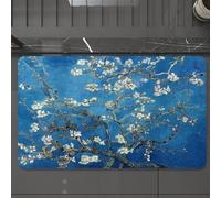 EMCLKS Tapis de Bain Antiderapant, Tapis Salle de Bain en Microfibre Douce, Tapis de Bain Absorbant, Lavable,Avis sur Le Puzzle Eurographics Branches d'amandiers Fleuries,60x90 cm