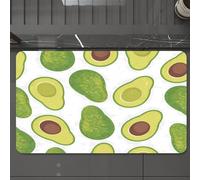 EMCLKS Tapis de Bain Antiderapant, Tapis Salle de Bain en Microfibre Douce, Tapis de Bain Absorbant, Lavable,Motif Avocat sans Couture. Texture Avocat.,60x90 cm