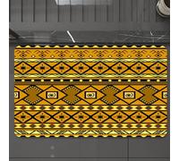 EMCLKS Tapis de Bain Antiderapant, Tapis Salle de Bain en Microfibre Douce, Tapis de Bain Absorbant, Lavable,Les Motifs géométriques Tribaux Ont des influences Exotiques d'origine Africaine,60x90 cm