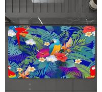 EMCLKS Tapis de Bain Antiderapant, Tapis Salle de Bain en Microfibre Douce, Tapis de Bain Absorbant, Lavable,Art Populaire scandinave avec Imitation de Renard en Bloc de Style Nordique,60x90 cm