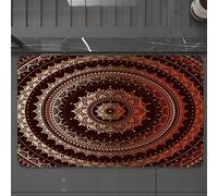 EMCLKS Tapis de Bain Antiderapant, Tapis Salle de Bain en Microfibre Douce, Tapis de Bain Absorbant, Lavable,Mandala, Univers Ethnique Tribal Cercle Univers et Cosmos symbolisme ésotérique,60x90 cm