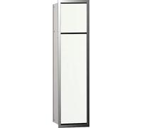Emco Asis 150 974027840 Armoire de Salle de Bain encastrée pour WC, chromé/Verre Blanc, Armoire encastrée, butée de Porte au Choix