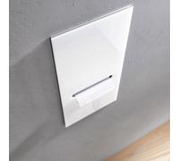 Emco Bad Module papier WC Asis Module 2.0, encastré, charnière gauche, aluminium/optiblanc 972427422