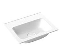Emco Asis lavabo invité en fonte minérale 957711440 blanc , Ø 400 mm, sans trop-plein, sans trou pour robinetterie