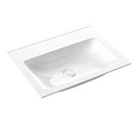 Emco Asis lavabo invité en fonte minérale 957711462 blanc , Ø 600 mm, sans trop-plein, avec 2 trous pour robinetterie