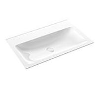 Emco Asis lavabo invité en fonte minérale 957711482 blanc , Ø 800 mm, sans trop-plein, avec 2 trous pour robinetterie