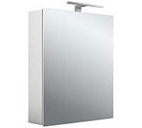Armoire de toilette avec éclairage LED emco mee, aluminium, 1 porte, modèle apparent, luminaire LED, 600 mm, 949805049