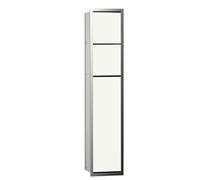 emco asis module 150 module de toilette encastré modèle de module de toilette, porte-papier, boîte à papier humide, set de brosses de toilette, 975027850, Couleur: Chrome/Optiwhite