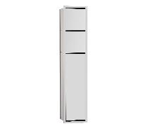 emco asis module 150 module WC encastré modèle, butée à gauche, couleur : aluminium/aluminium, 978305050