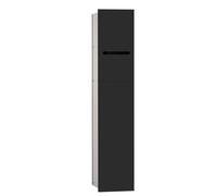 emco asis modules 2,0 module WC, modèle encastré, porte avec 1 fente, charnières à gauche, 975428551, Couleur: Noir Mat