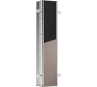 Emco Asis plus encastré WC - garniture de toilette 975611010 11010, charnière de porte gauche, aluminium, 803 mm, porte carrelée