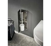 Emco Asis pure encastré WC garniture de toilette module 975551405 170x435mm, charnière de porte à droite, noir mat