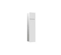 Emco ASIS Pure Meuble de Salle de Bain encastré avec Porte-Papier Toilette et Compartiment, Armoire Haute Push to Open, butée à Gauche, Blanc Mat, 17 cm x 73 cm x